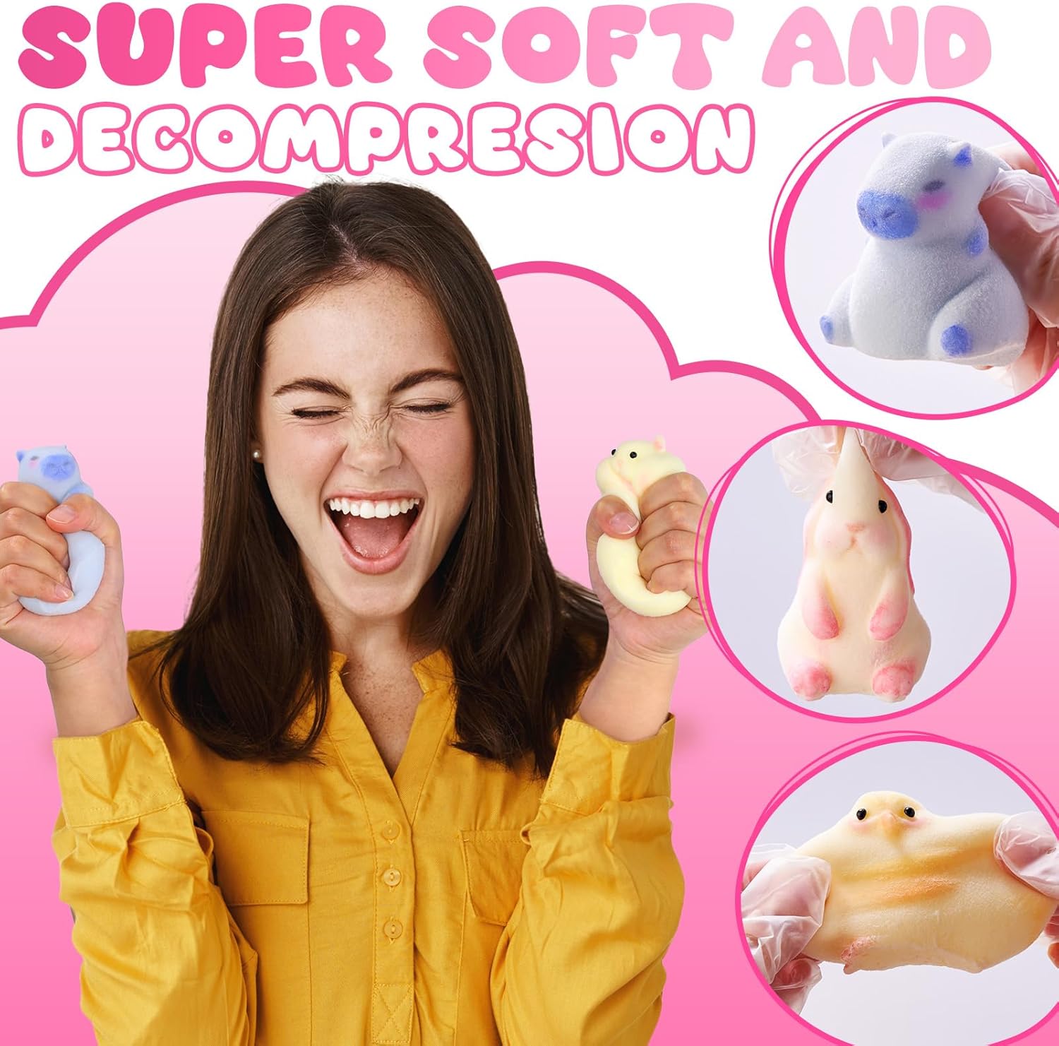 LET'S RESIN Flex Rubber for Taba Squishy Kit. All-in-one Beginner Kit for Squishy Maker. with 16oz Silicone Gel. Hamster/Capybara/Rabbit/Chick Silicone Molds. Color Paste. Flocking Powder. Ideal Gifts - Image 5
